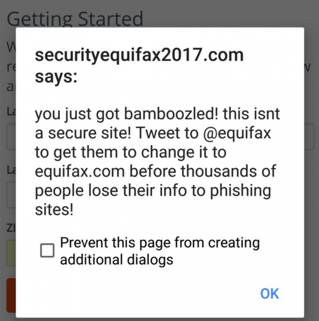 Equifax 使用的域名太不安全,以至于推特官号不小心发钓鱼网址给用户! Equifax 使用的域名太不安全,以至于推特官号不小心发钓鱼网址给用户!